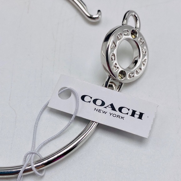 silver coach bangle bracelet